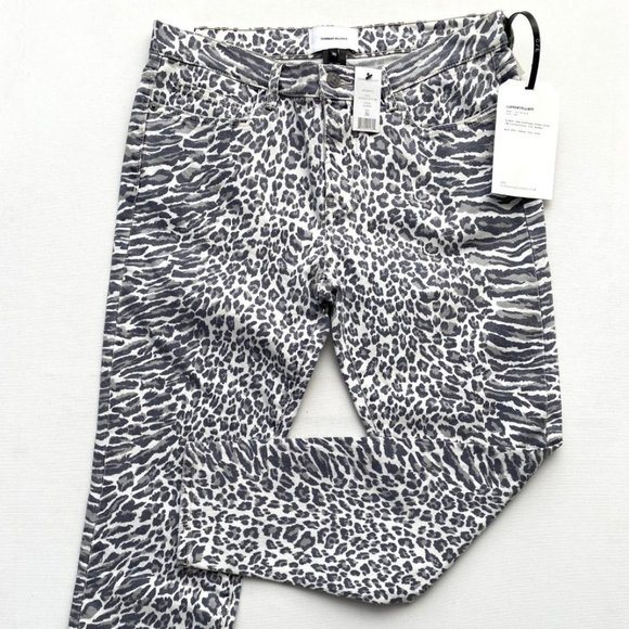 Current/Elliott The Stiletto  Cropped Skinny Jeans in Warped Leopard - Picture 4 of 6